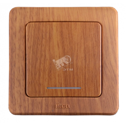 Выключатель одноклавишный скрытый с индикацией дуб 16А