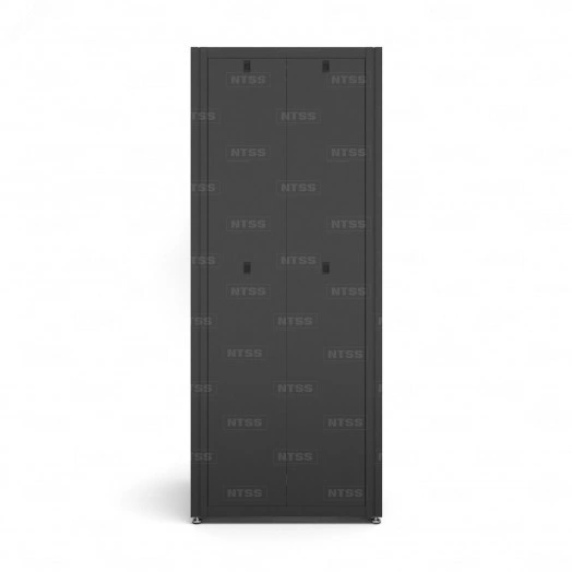Шкаф напольный телекоммуникационный NTSS RS 42U 800х1000мм, 4 профиля 19, двери перфорированная и сплошная металл, регулируемые опоры, боковые стенки съемные, разобранный, черный RAL 9005