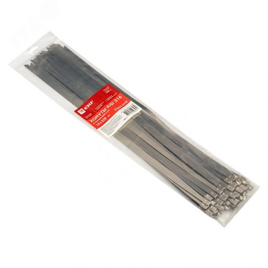 Хомут AISI 316 из нержавеющей стали, 7.9x520 (100 шт.) FlexLock PROxima