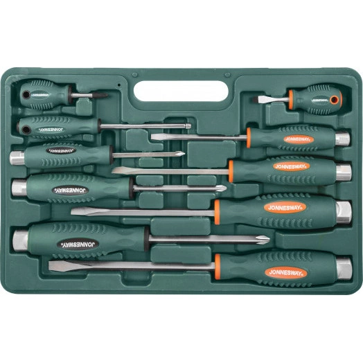 Набор отверток стержневых ударных, силовых под ключ, 10 предметов