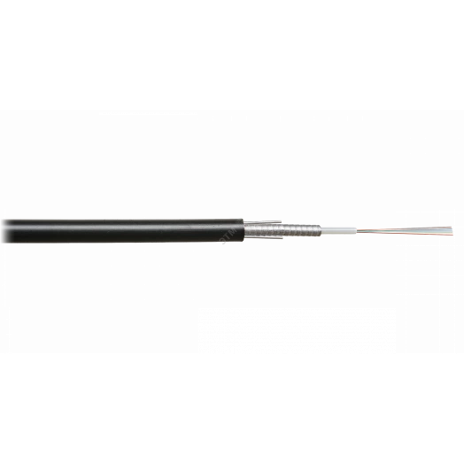 Кабель волоконно-оптический, 12 волокон, SM 9/125 G.657.A1, внешний, со стальной лентой, 2.7кН, PE, черный