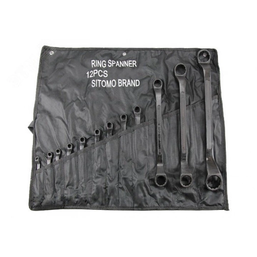 Набор ключей накидных двусторонних 12 шт. (6-32) в брезентовой сумке