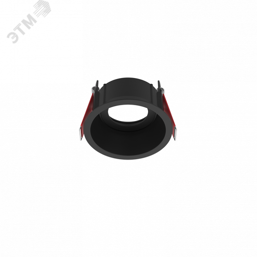 Рамка для модульного светильника  FLEX 50 03 круглая встраиваемая утопленная 85х65мм RAL9005 черный муар поворотная