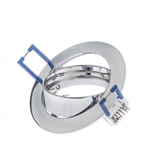 Светильник встраиваемый KL1A CH /1 литой простой пов. MR16 12V/220V  50W хром (100/2100) ЭРА