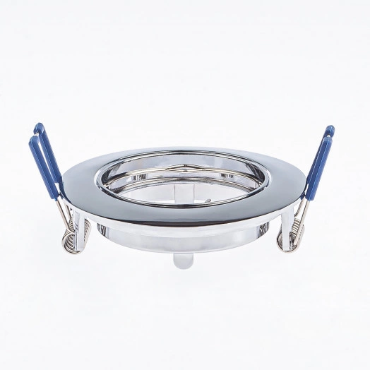 Светильник встраиваемый KL1A CH /1 литой простой пов. MR16 12V/220V  50W хром (100/2100) ЭРА