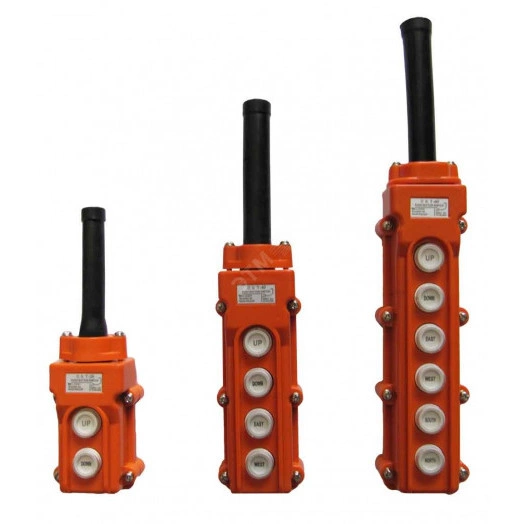 Пост кнопочный(тельферный) ПКТ-40 ABS-пластик IP30черный с ключом