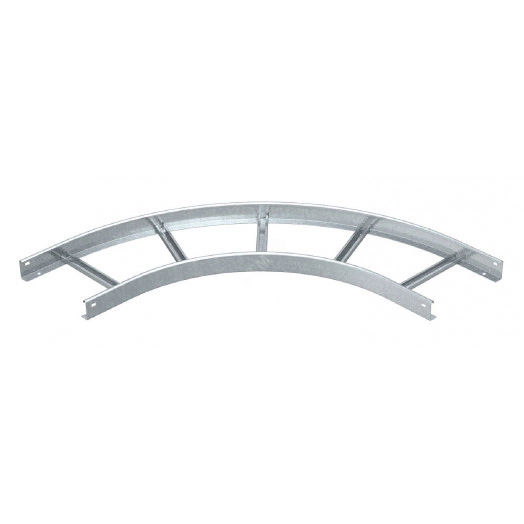 Угловая секция 90° лестничного лотка 60х600 мм R=500 мм. LB 90 660 R5 FS