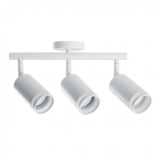 Светильник ДБО 3хGU10 без ламп наклонный белый