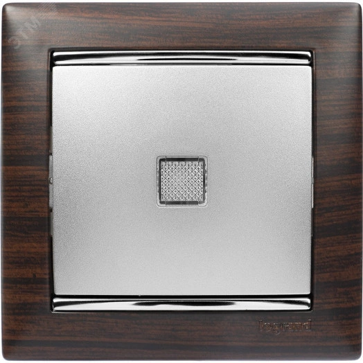 VALENA Рамка 1 пост темное дерево/серебро