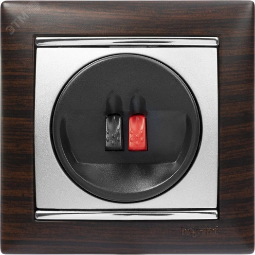 VALENA Рамка 1 пост темное дерево/серебро