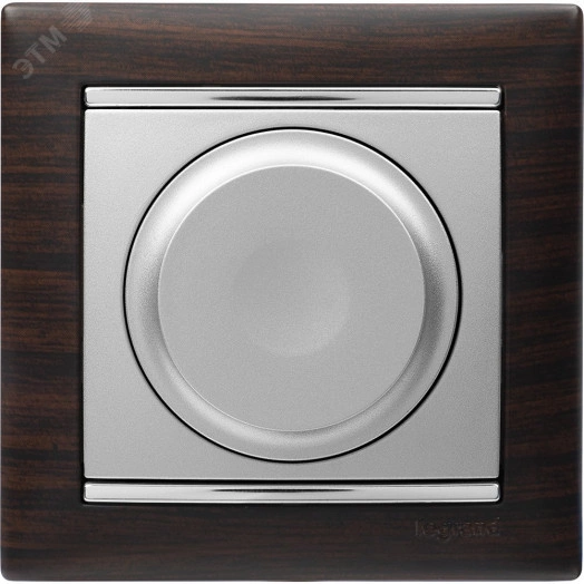 VALENA Рамка 1 пост темное дерево/серебро