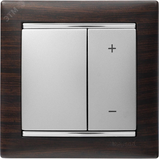 VALENA Рамка 1 пост темное дерево/серебро