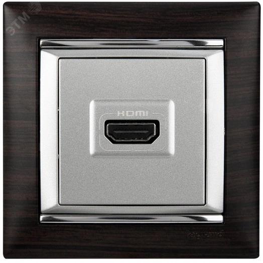 VALENA Рамка 1 пост темное дерево/серебро