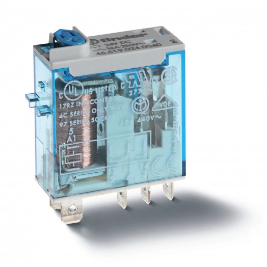 Реле миниатюрное промышленное электромеханическое монтаж в розетку/наконечники Faston(4.8х0.5мм) 1СO 16A контакты AgSnO2 катушка 110В DC влагозащита RTII специальная версия для Ж/Д-транспорта