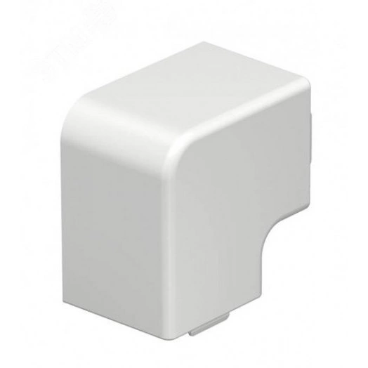 Крышка плоского угла кабельного канала WDK 40x40 мм (ПВХ, белый)