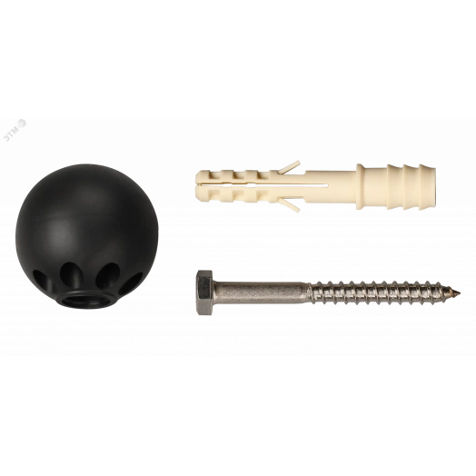 Комплект дверного ограничителя, черный, блистер