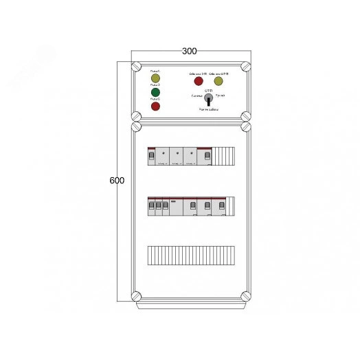 Щит управления электрообогревом DEVIBOX HR 4x1700 3хD330 (в комплекте с терморегулятором и датчиком температуры)