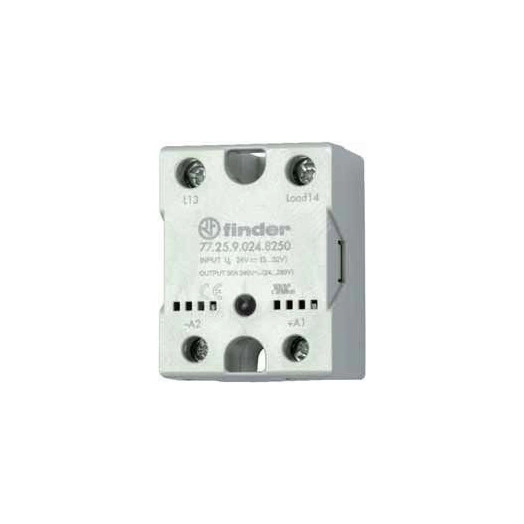 Реле твердотельное выход 25А (24-240В АС) 230В AC включение при пересечении нуля монтаж на панель IP20