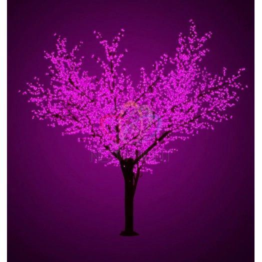Фигура уличная светодиодная Дерево Сакура H3.6м диаметр кроны 3м фиолетовые светодиоды IP64 понижающий трансформатор в комплекте