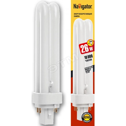 Лампа энергосберегающая КЛЛ 26вт NCL-PD 840 G24d