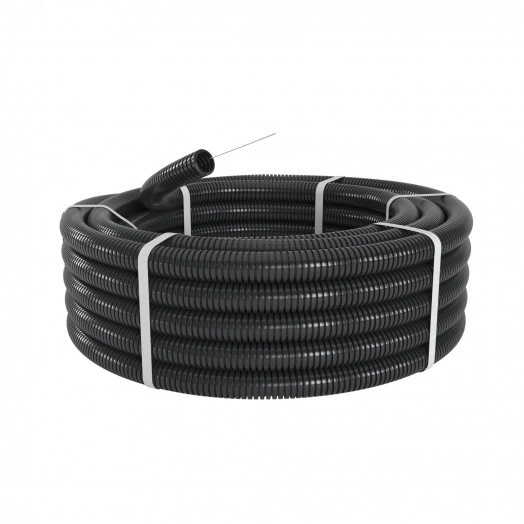 Труба гофрированная DN12мм ПВ-2 Dвн=12.2 мм Dнар=15.8 мм полиамид 6 черный с протяжкой