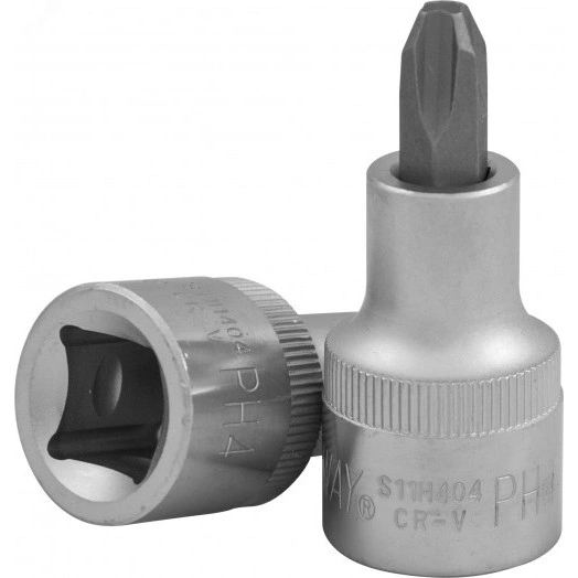 Насадка торцевая 1/2''DR с вставкой-битой крестовой, РН4, 55 мм