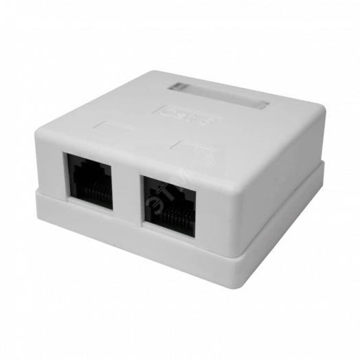 Компьютерная розетка 8P8C (RJ-45), UTP, Cat.6, 2 порта