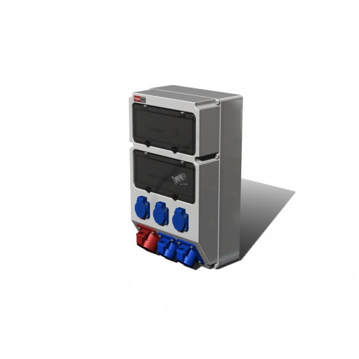 Устройство распределительное AlpenBox настенное пластик IP67 40A корпус 297х504х177 серый