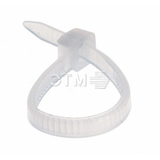 Хомут-стяжка кабельная нейлоновая 100x2,5 мм, белая, упаковка 100 шт