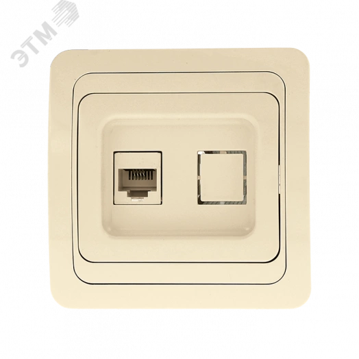 Лондон Розетка телефонная Phone бежевая