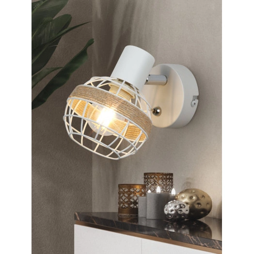 Светильник настенно-потолочный  спот Rivoli Anselma 7034-701 1 x E14 40 Вт поворотный с выключателем