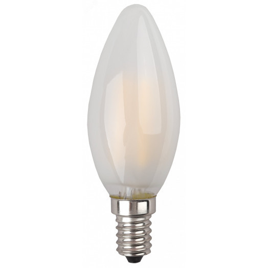 Лампа светодиодная F-LED B35-9w-827-E14 frost  (филамент, свеча мат, 9Вт, тепл, E14) (10/100/5000) ЭРА
