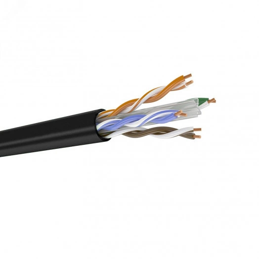 Кабель витая пара кат.6, 4 пары U/UTP, жила 0,58, ПЭ, черный, внешний, катушка 500 DR-141003 DATAREX