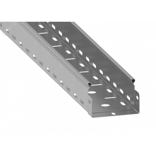 Лоток перфорированный 400х65 L=2м S=1.0мм оцинкованный