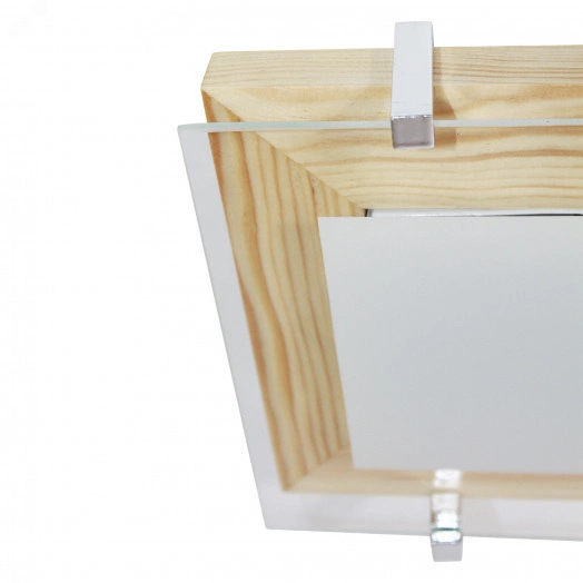 Светильник Полесье 280х160 НББ 06-40 М40 белый корпус сосна держатель хром ИУ