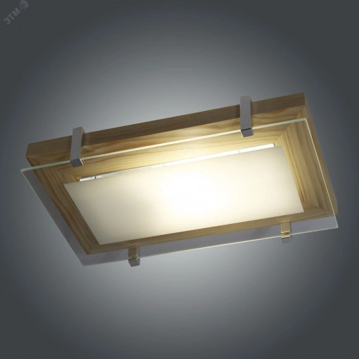 Светильник Полесье 280х160 НББ 06-40 М40 белый корпус сосна держатель хром ИУ