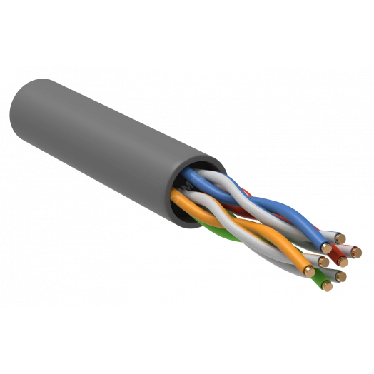Витая пара U/UTP кат.5E 4 пары PVC серый GENERICA
