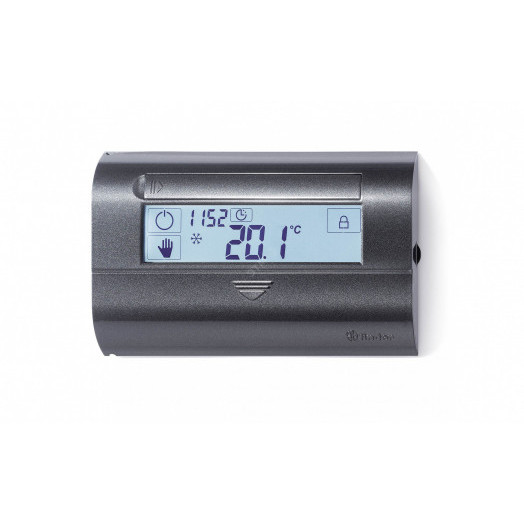 Термостат комнатный цифровой 'Touch slide' суточный таймер сенсорный экран питание 3В DС 1СО 5А монтаж на стену антрацит (1шт)