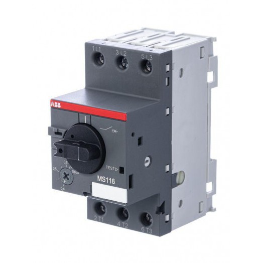 Выключатель автоматический для защиты двигателя 0.63А 50кА MS116-0.63 ABB 1SAM250000R1004