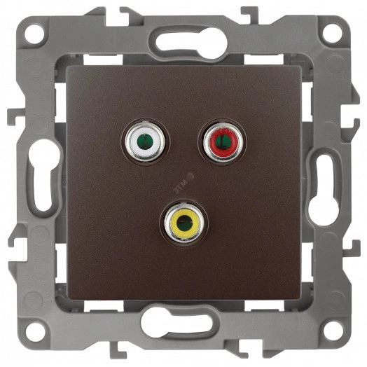 Розетка RCA, Эра12, бронза, 12-3113-13