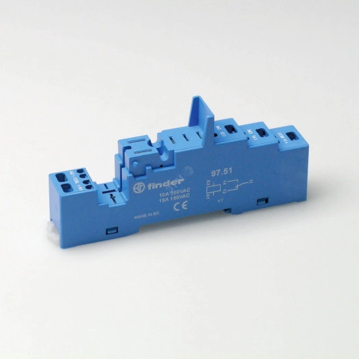 Розетка безвинтовые клеммы (пружинный зажим) для реле 46.61 применяются модули 86.30 99.02 в комплекте пластиковая клипса 097.01 серая версия для ЖД-приложений