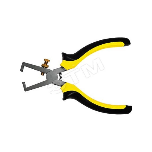Клещи для снятия изоляции ''Стайл'', черно-желтые прорезиненные ручки 150 мм