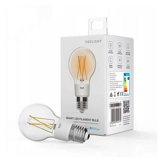 Лампа умная светодиодная филаментная Yeelight  E27, 6Вт