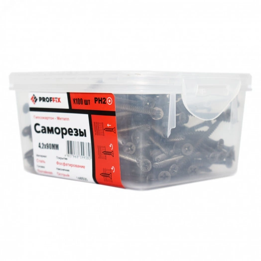 Саморез СГМ 4,2х90 усил-й  (TWN) (100 шт) - конт-р PROFFIX