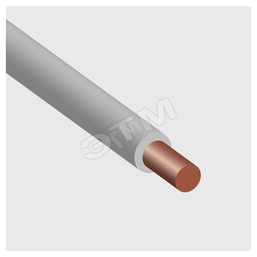 Провод силовой ПуГВнг(А)-LS 1х6 серый 100м