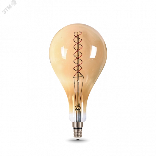 Лампа светодиодная LED 8 Вт 620 Лм 2400К теплая Е27 А160 golden flexible Filament Gauss