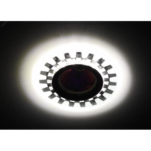 Светильник встраиваемый DK LD47 SL /1 декор cо светодиодной подсветкой MR16  зеркальный (50/1800) ЭРА