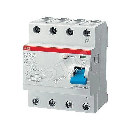 Выключатель дифференциального тока (УЗО) 4п 63А 300 мА FH204 АС