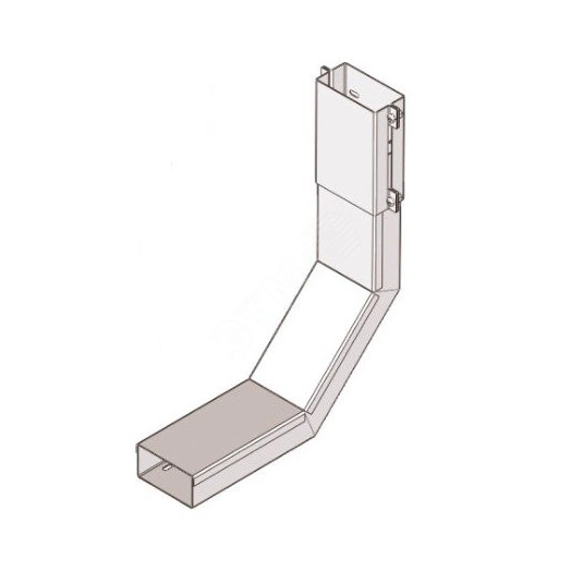 Короб для поворота трассы вверх на 90 У1107 150х150х1,0 УТ1,5 оцинкованный лист (толщина покрытия 10-18мкм) S1,0