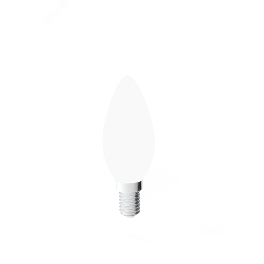Лампа светодиодная LED 9 Вт 610 Лм 4100К белая Е14 Свеча диммируемая milky Filament Gauss